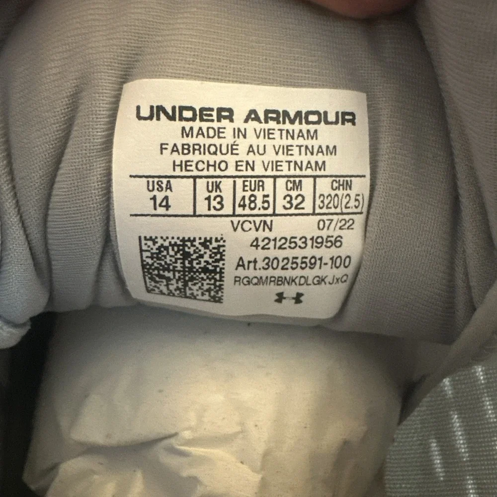 Under Armour Yard‎ Low MT TPU Baseball Cleats Mens Size 14 White 3025591-100